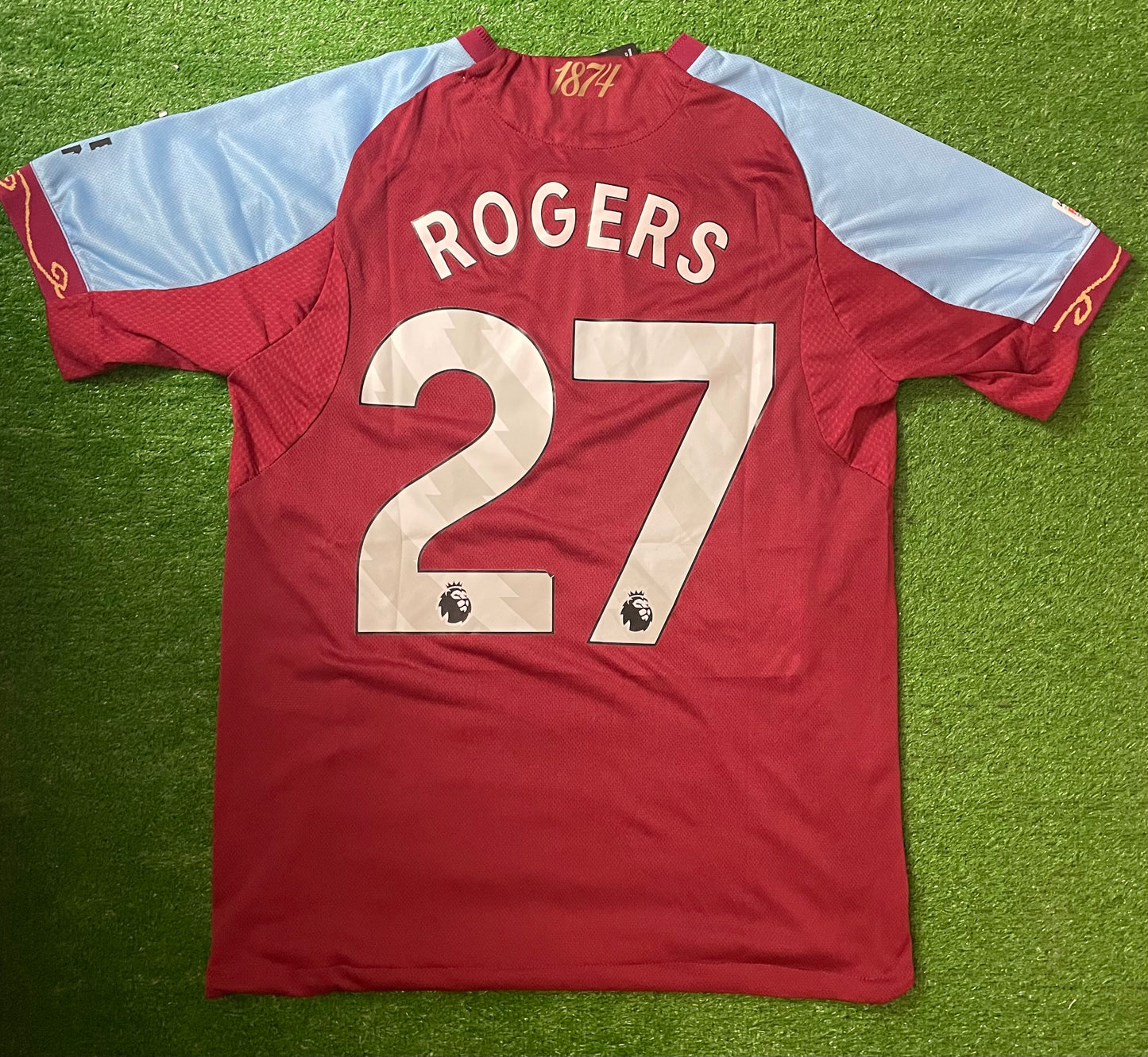 Aston Villa Home Jersey 2025/26 Rogers 27 Player Version