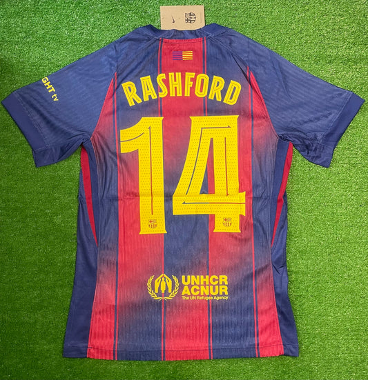 FC Barcelona Home Jersey 2025/26 Rashford 14 Player Version